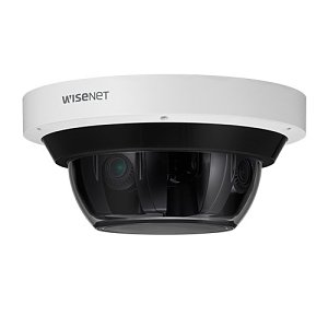 Hanwha PNM-9084RQZ1 Wisenet P Series, IP66 5MP 3.2-10mm Motorized Varifocal Lens, IR 30M IP Multi-Directional Camera, White